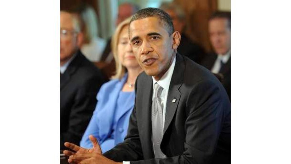 Barack Obama, en una reunión con su gabinete.