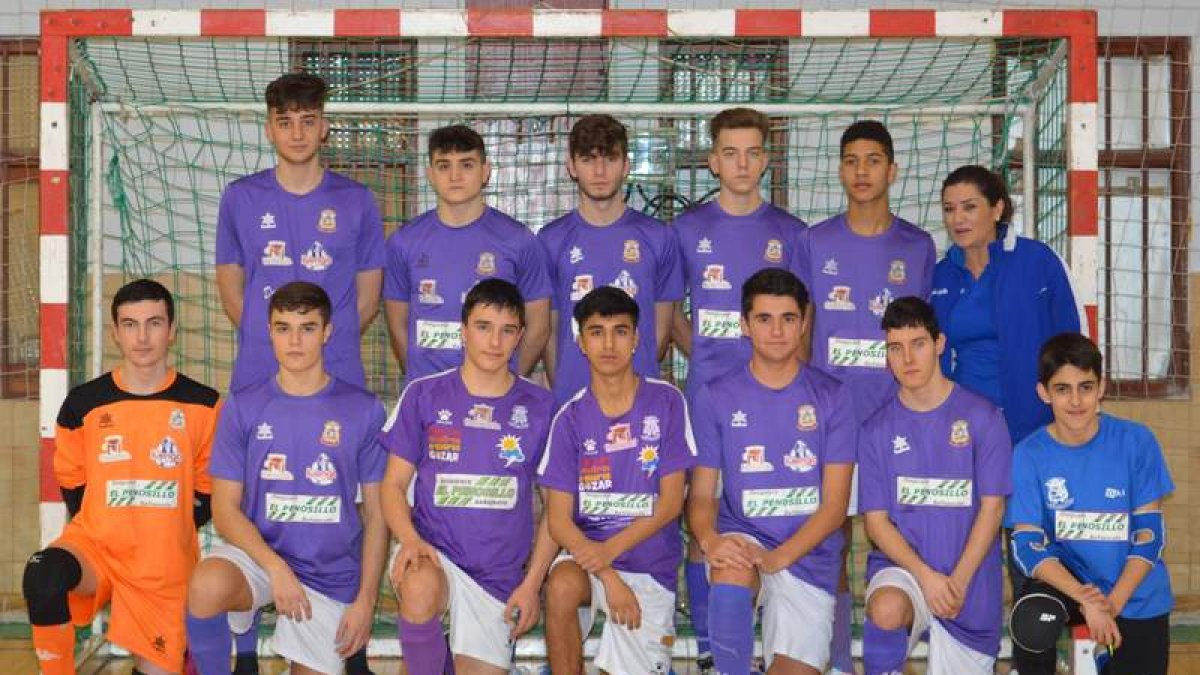 Formación del equipo de La Bañeza que milita en la 1.ª División Regional Juvenil.