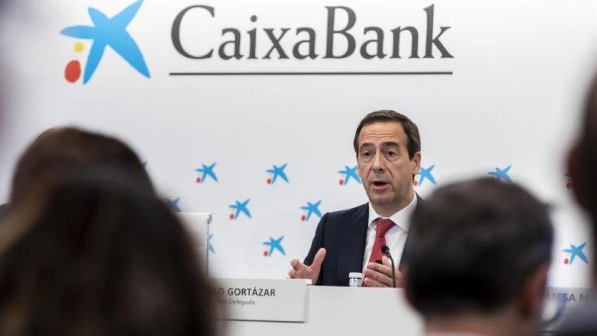 El consejero delegado de Caixabank, Gonzalo Gortázar, en Valencia.