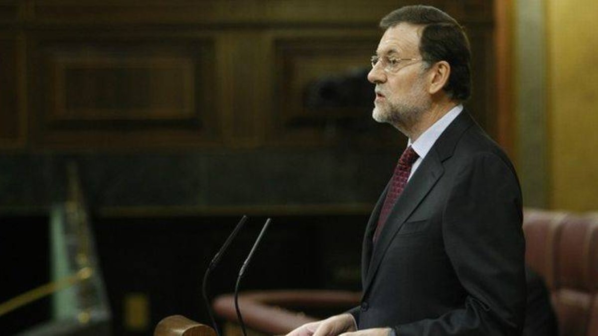 El presidente del Gobierno, Mariano Rajoy, este miércoles, en la sesión de control al Gobierno.