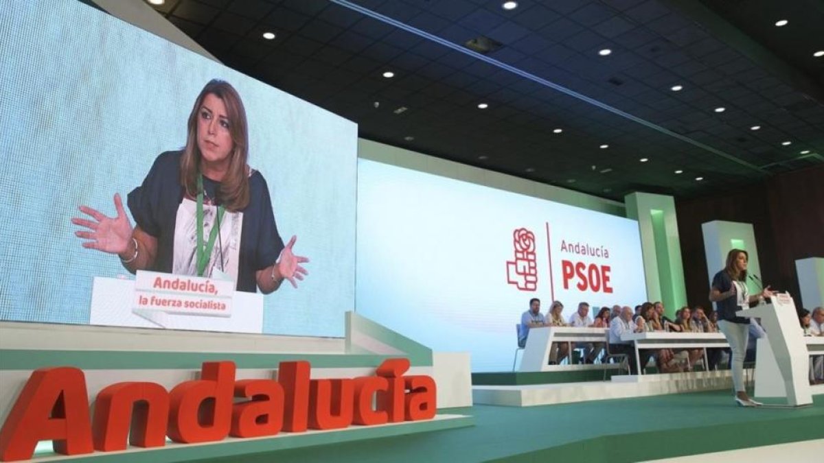 Susana Díaz interviene en el último congreso del PSOE-A.