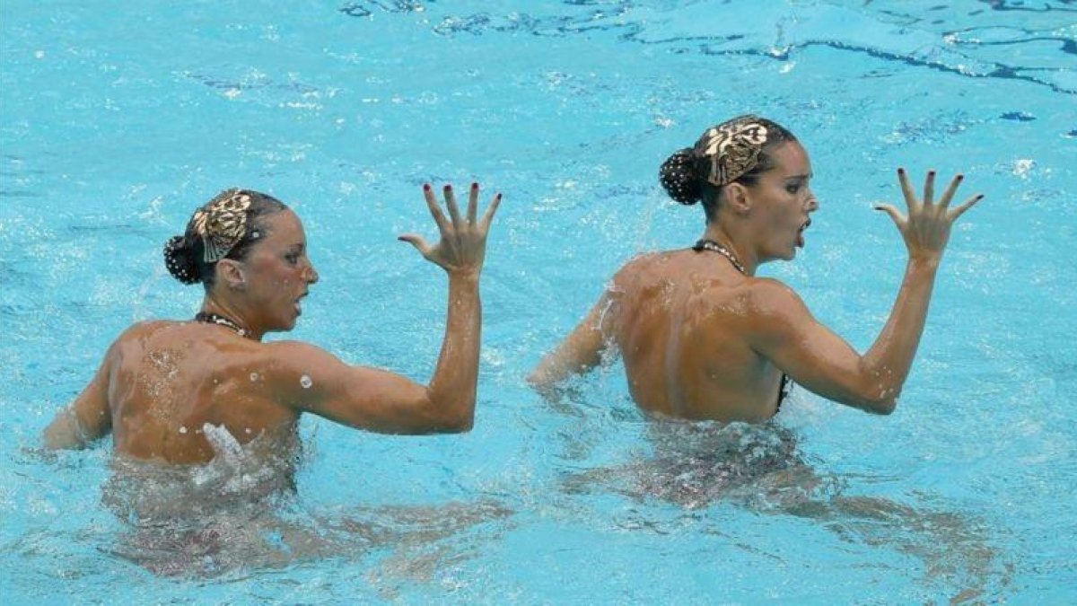 Gemma Mengual y Ona Carbonell, durante la última actuación en Río.
