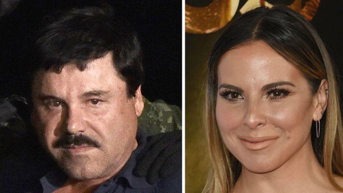 El 'Chapo' Guzmán el 8 de enero tras su captura; y la actriz Kate del Castillo durante el festival AFI en 2015 en Hollywood.