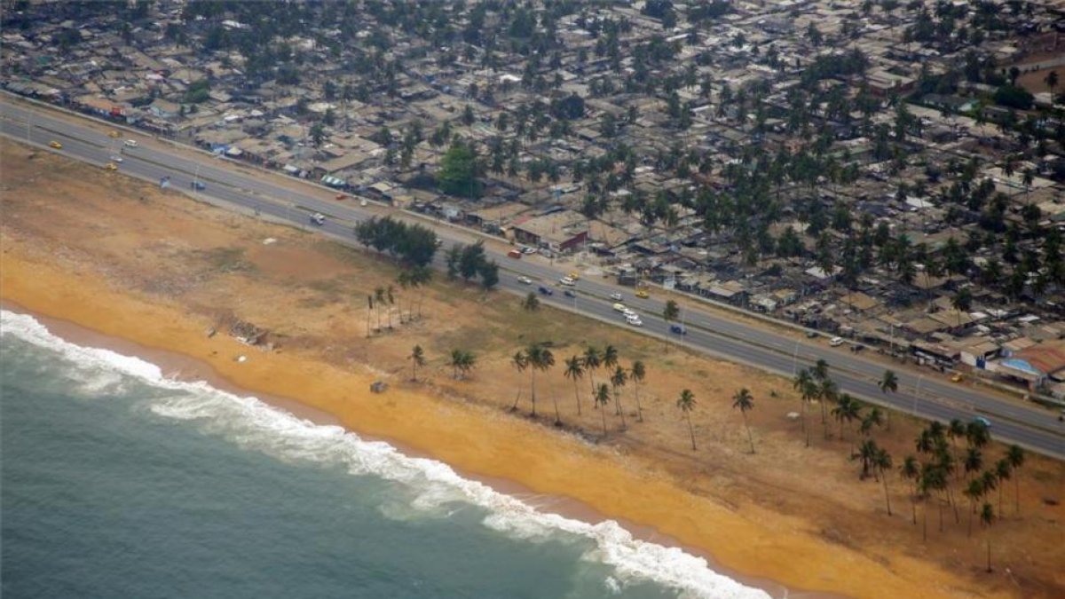 La costa de Abidjan, en Costa de Marfil.