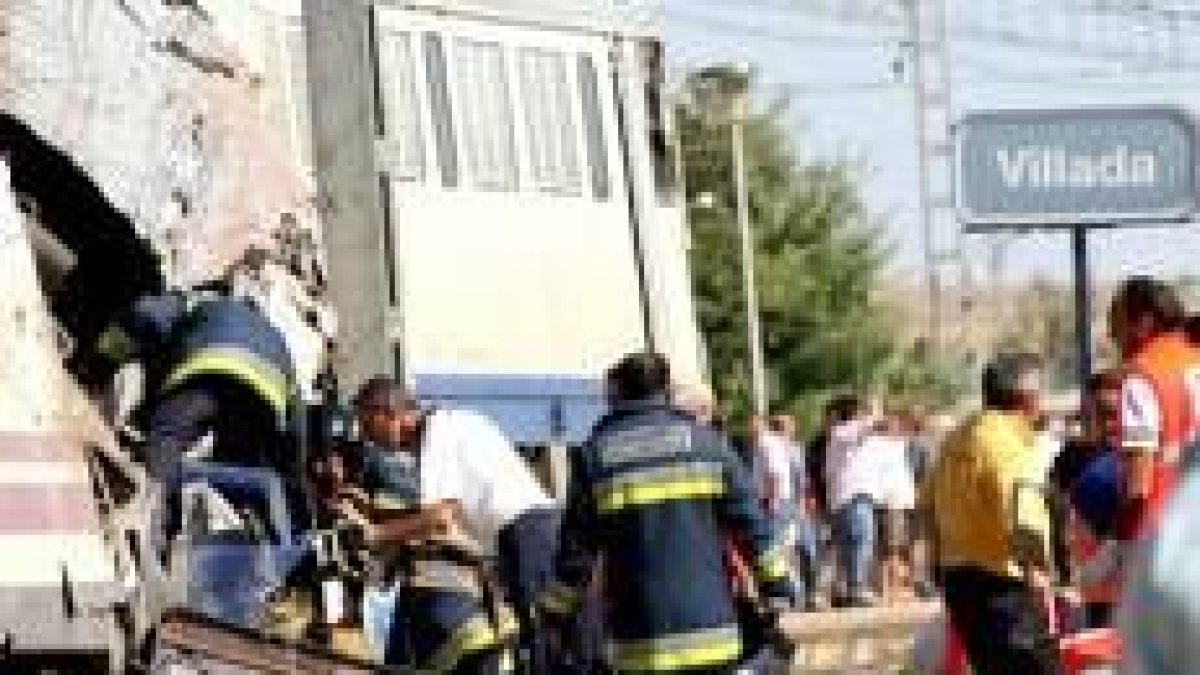 Trabajos de los servicios de rescate, el día del accidente el 21 de agosto