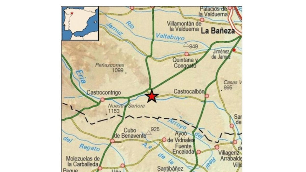 Localización del terremoto. DL