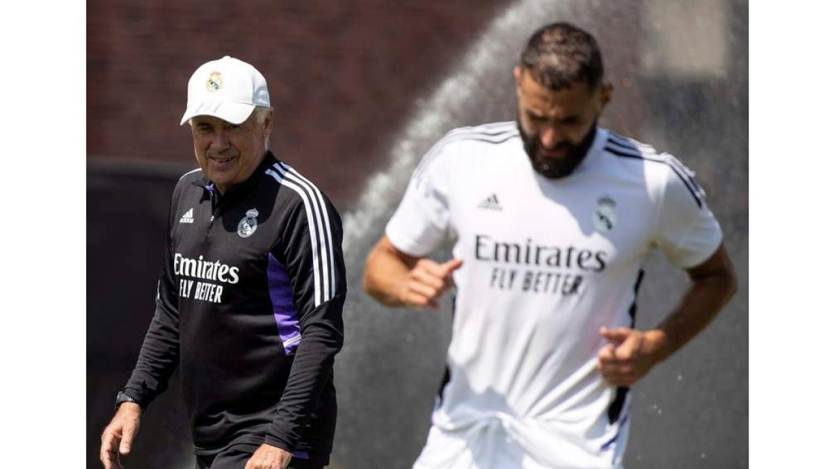 Ancelotti y Benzema, un binomio perfecto en el Madrid. LAURENT