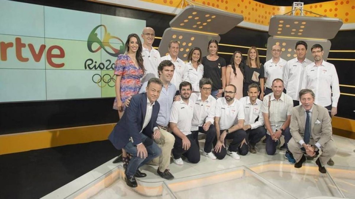 Equipo de periodistas de TVE que cubrió los Juegos Olímpicos de Río para la televisión estatal.
