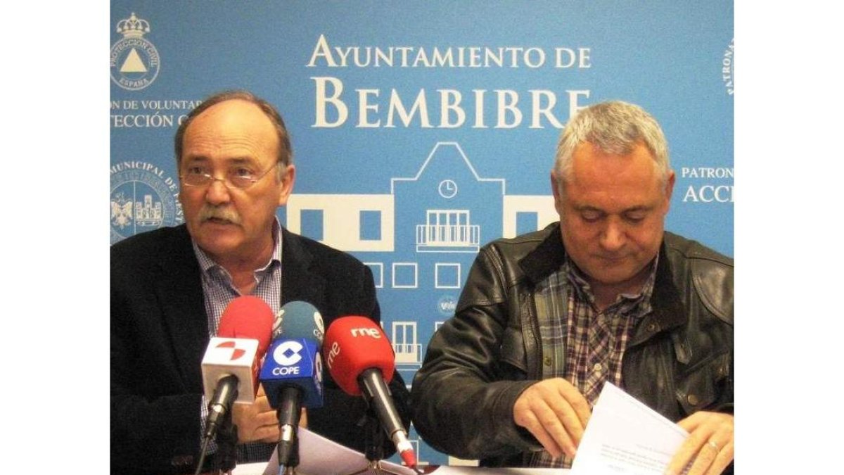 Otero y Fernández, ayer durante su comparecencia.