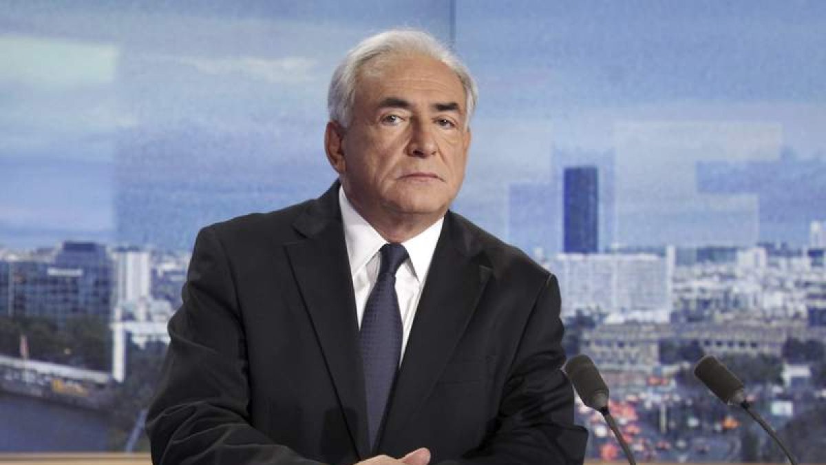 Strauss-Kahn durante su intervención televisiva en TF1.