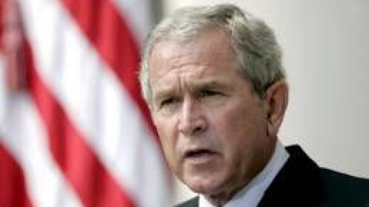 El presidente estadounidense, George Bush, realizaba unas declaraciones ayer en la Casa Blanca