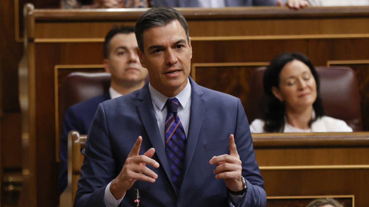 El jefe del Ejecutivo, Pedro Sánchez, interviene en la sesión de control al Gobierno  JUAN CARLOS HIDALGO