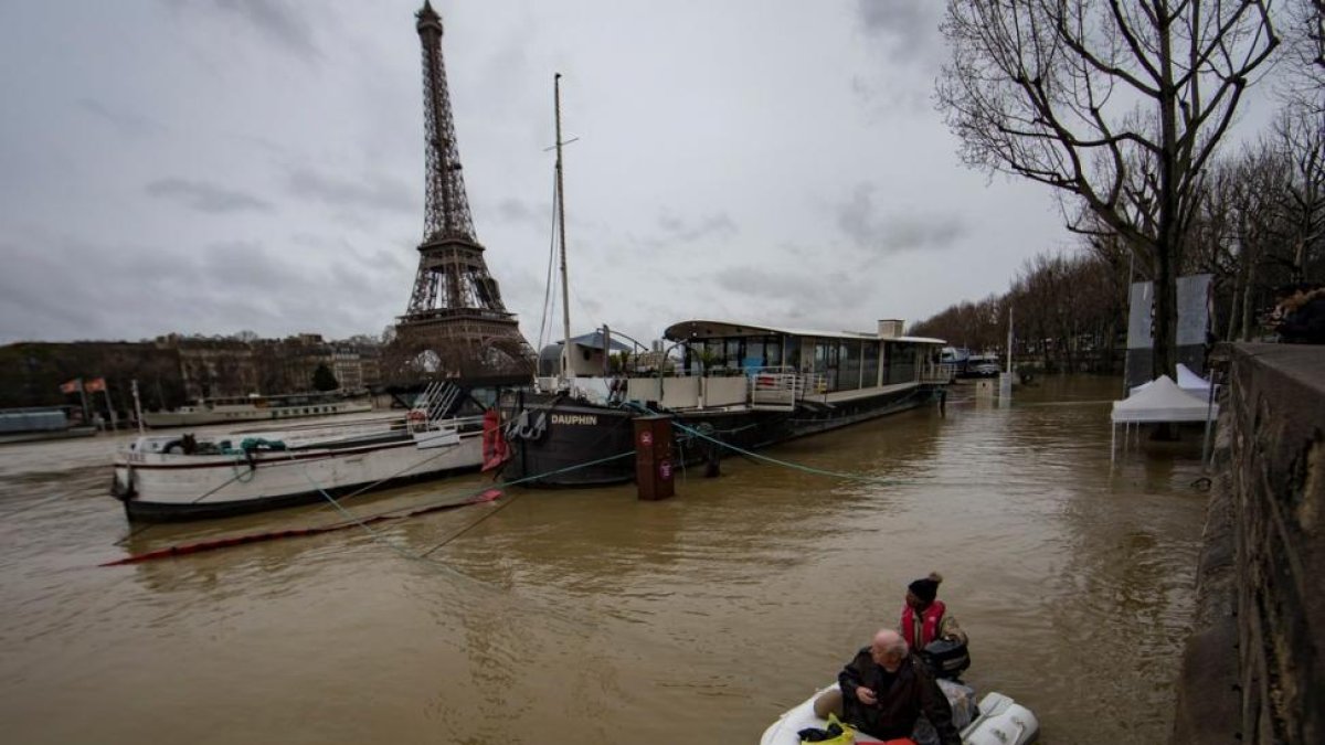 La crecida del Sena a su paso por París, este 2018.