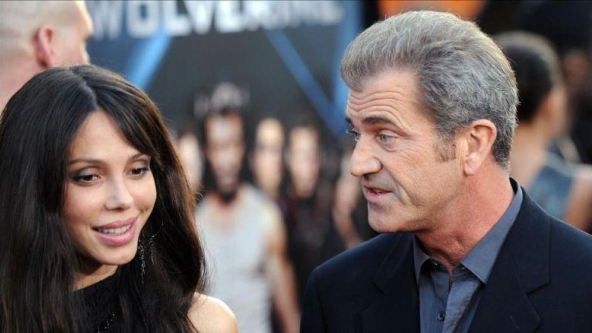 Mel Gibson y Oksana Grigorieva, en abril de 2009.