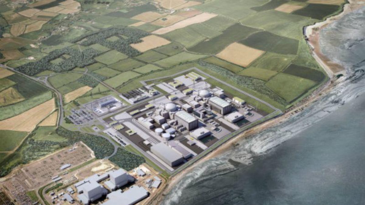 Imagen virtual de la central de Hinkley Point C, con dos reactores de diseño francés, que se construirá en el condado de Somerset.