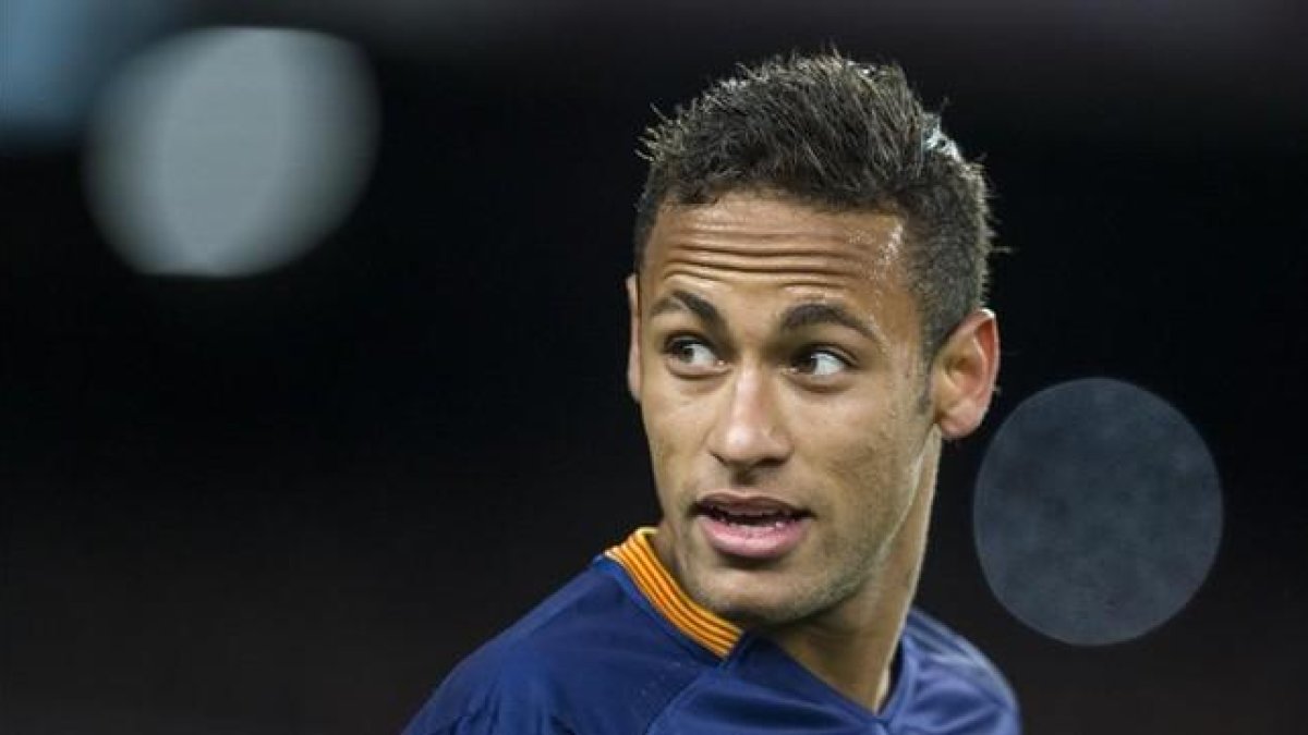 Neymar, durante el derbi copero con el Espanyol en el Camp Nou.