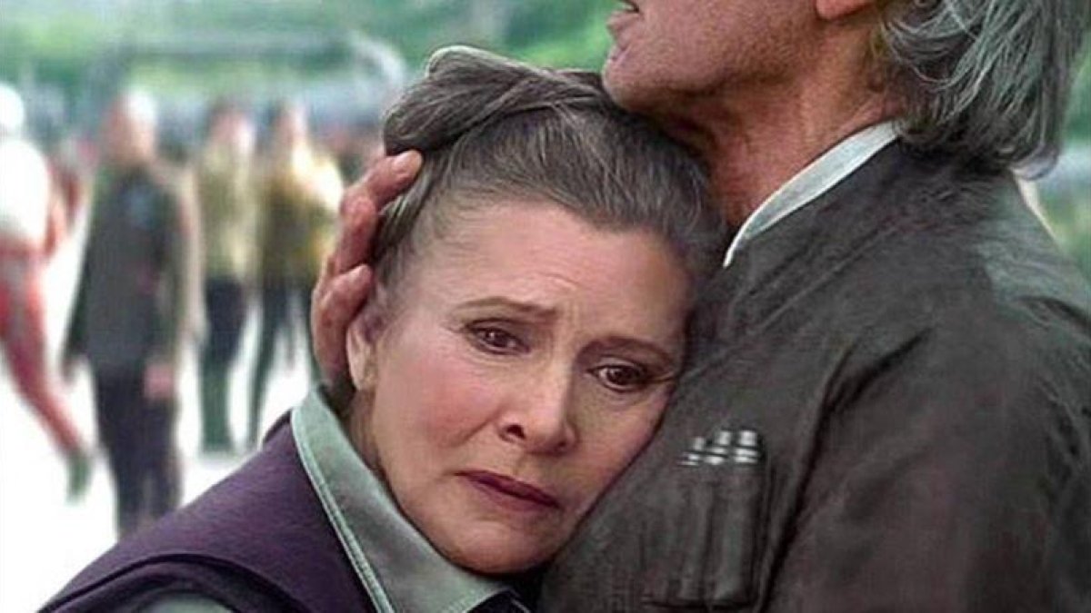 Carrie Fisher y Harrison Ford, en una escena de 'Star Wars: el despertar de la Fuerza'