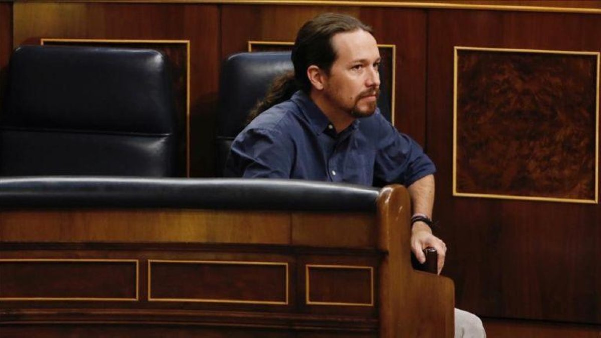 Pablo Iglesias, el pasado jueves en el Congreso de los Diputados.