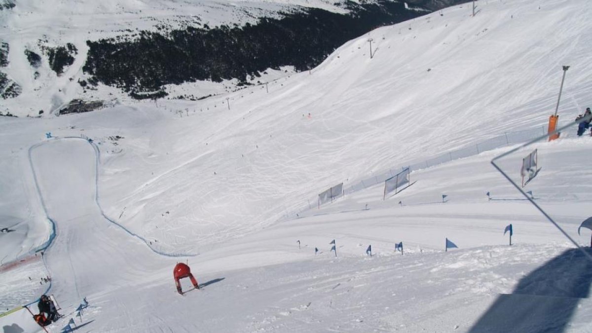 Instantánea de la Copa del Mundo de kilómetro lanzado en Andorra.