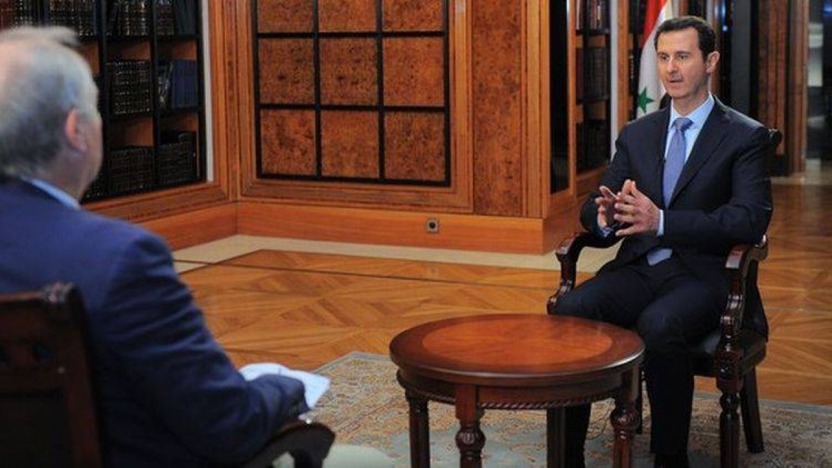 El presidente de Siria, Bashar al Asad, durante la entrevista con el periodista de AFP, en Damasco el pasado fin de semana.
