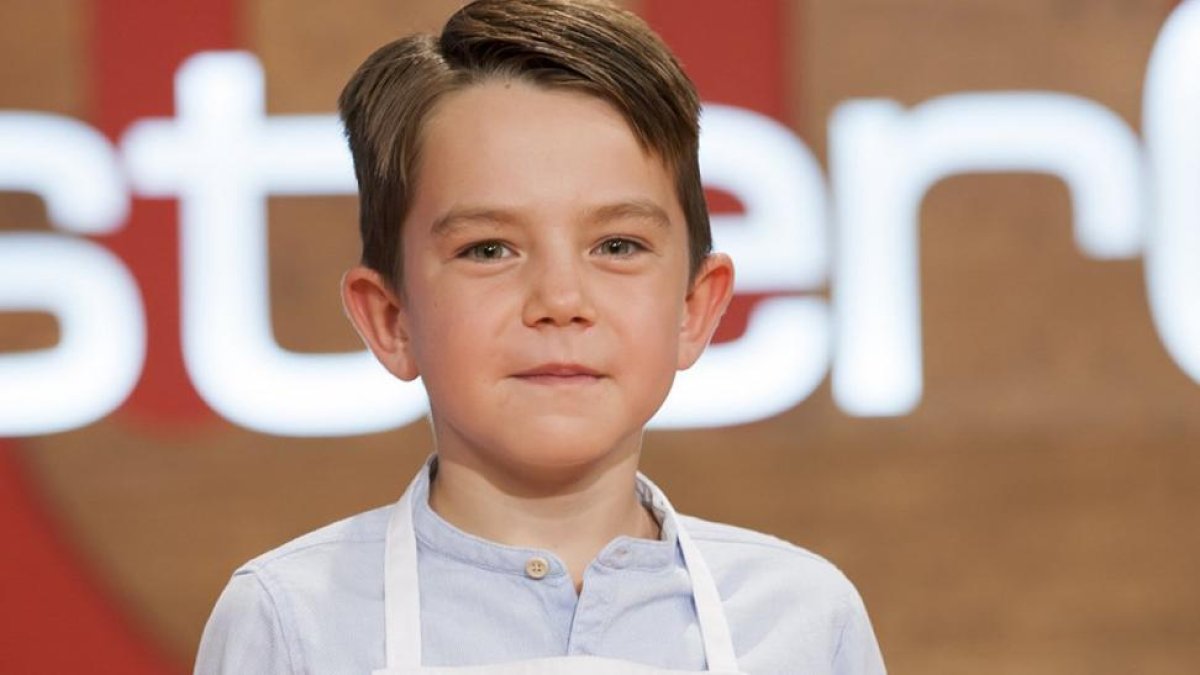 El joven Oscar Jefferson, en una imagen promocional del programa de TVE-1 'Masterchef Junior'.