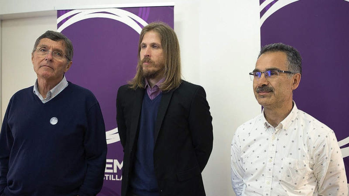 Los tres candidatos: Jean Pierre Lohre, Pablo Fernández y Nicanor Pastrana. WIFREDO GARCÍA