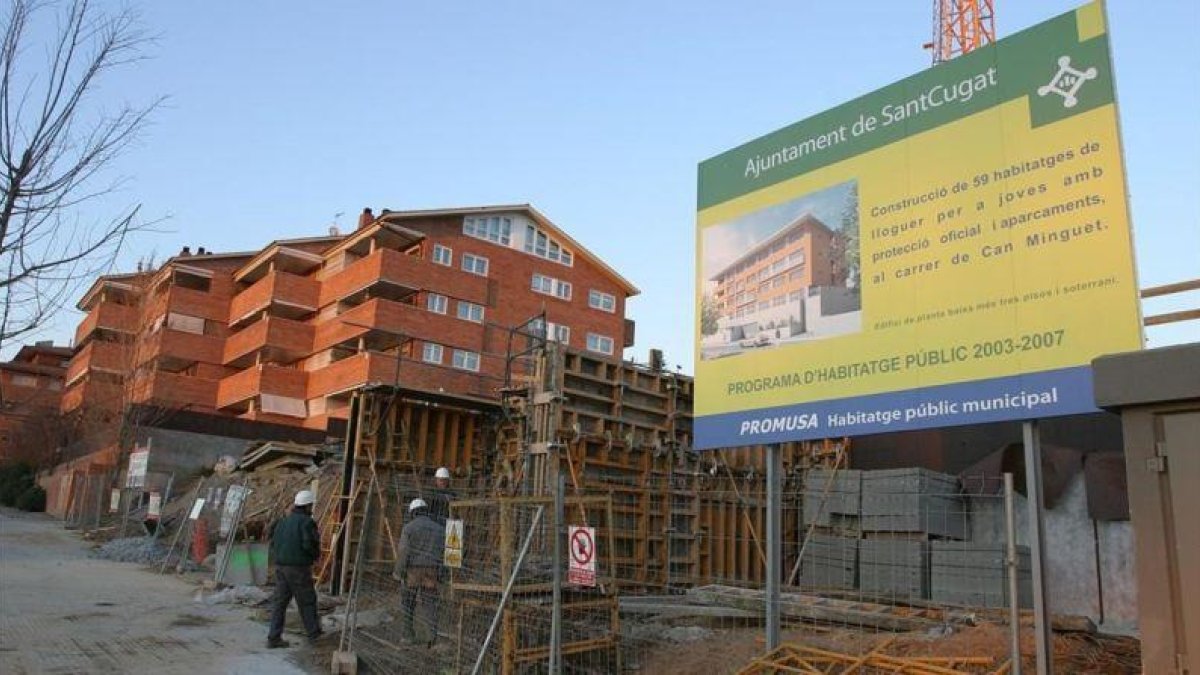 Obras de una promoción para jóvenes en régimen de alquiler en Sant Cugat.