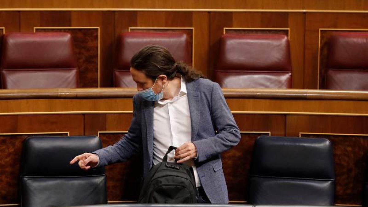 Pablo Iglesias, el jueves, en el Congreso de los Diputados. BALLESTEROS