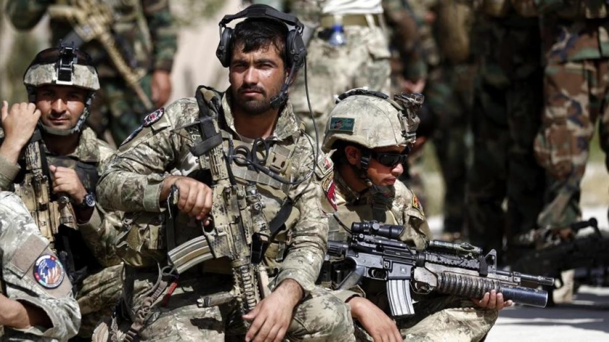 Fuerzas de seguridad afganas en Kabul.