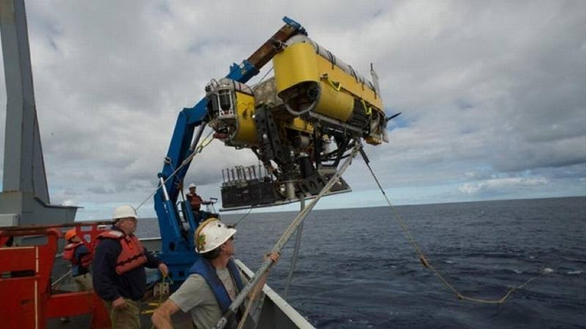 El vehículo sumergible Nereus, en una campaña oceanográfica anterior.