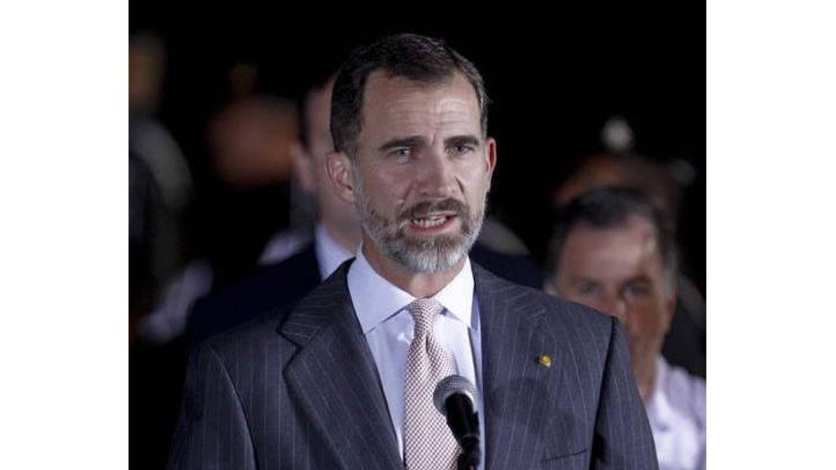 El rey Felipe VI durante su intervención en Veracruz.