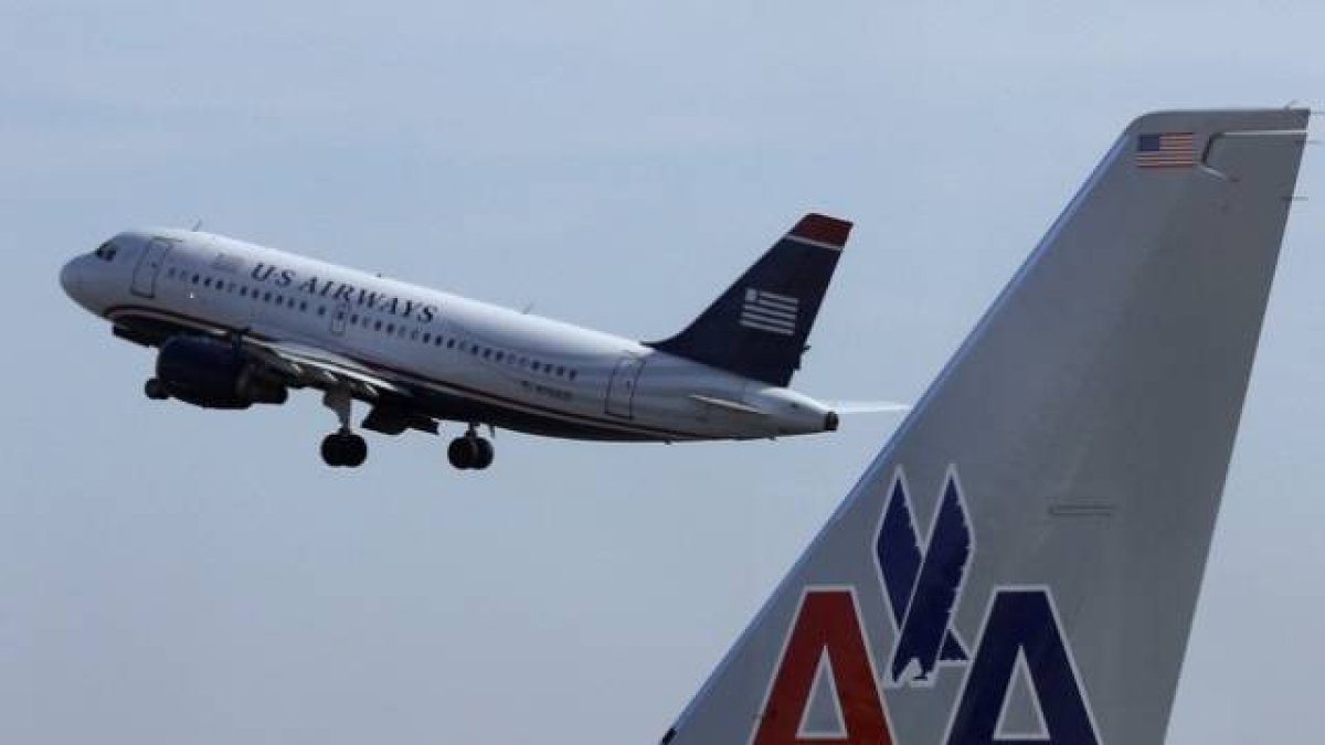 Aviones de U.S. Airways y American Airlines.