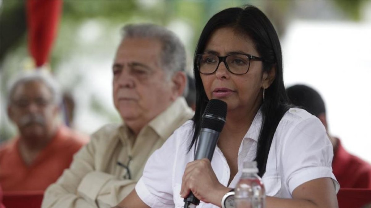 La presidenta de la Asamblea Nacional Constituyente de Venezuela, la chavista Delcy Rodríguez .