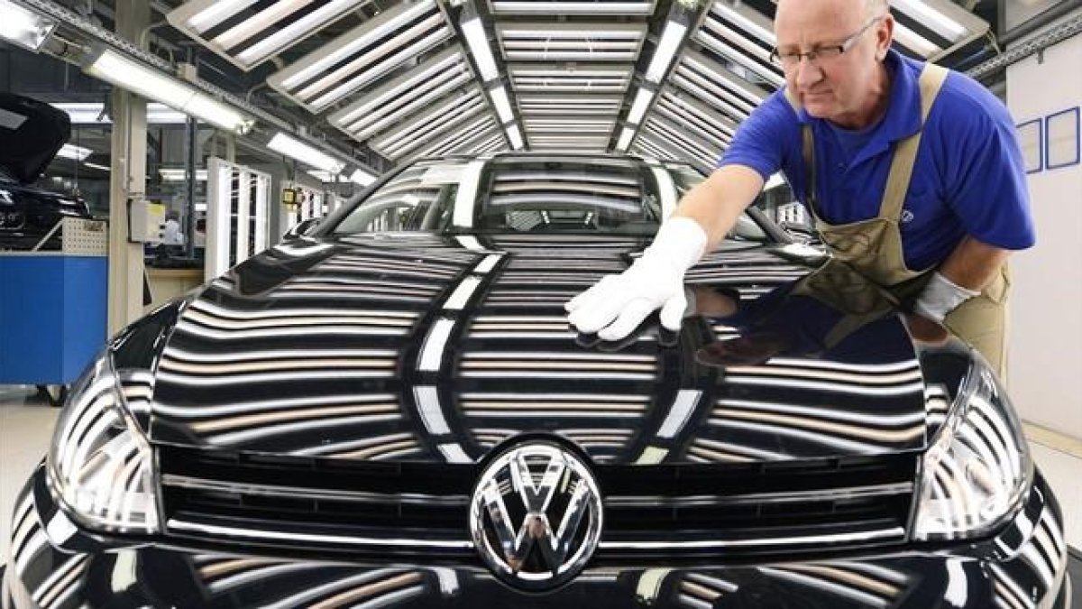 Planta de producción del Volkswagen Golf.