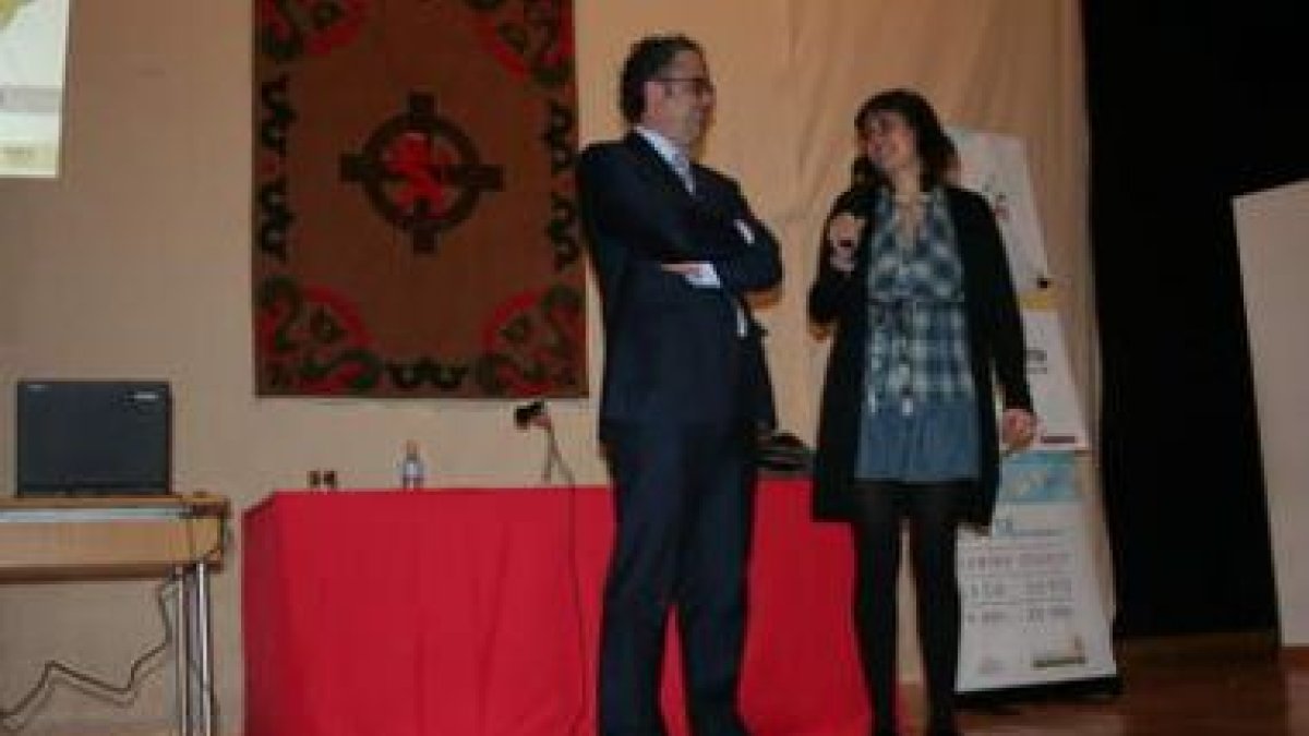 Javier Chamorro, en el Colegio Leonés de La Corredera.