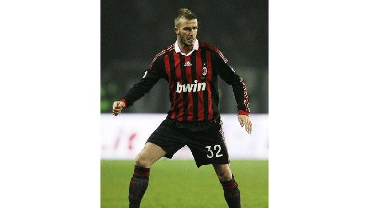 David Beckham en su etapa en el Milan.