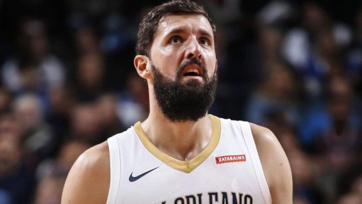 Nikola Mirotic en un partido de los Pelicans.