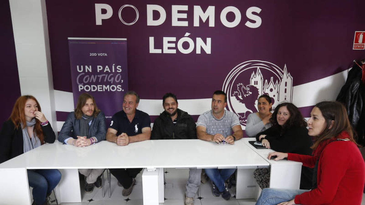 La eurodiputada de Podemos visitó ayer León. JESÚS