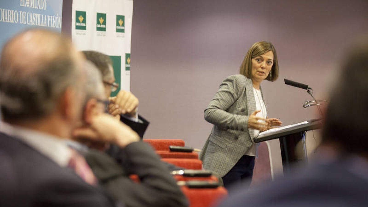 Milagros Marcos, ayer, durante su participación en el acto.