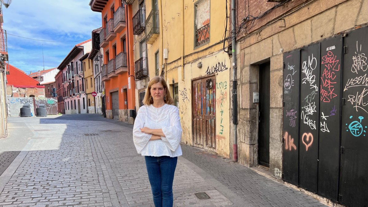 Margarita Torre, en el Barrio Húmedo. DL