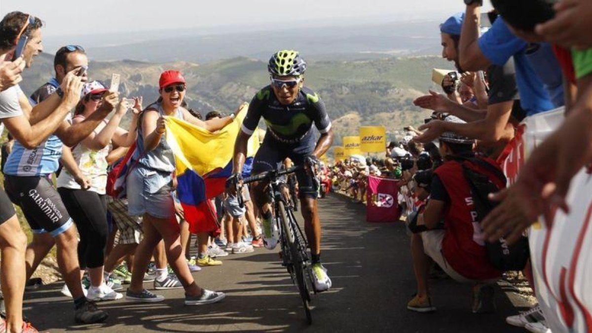 Nairo Quintana, en los últimos metros de La Camperona.