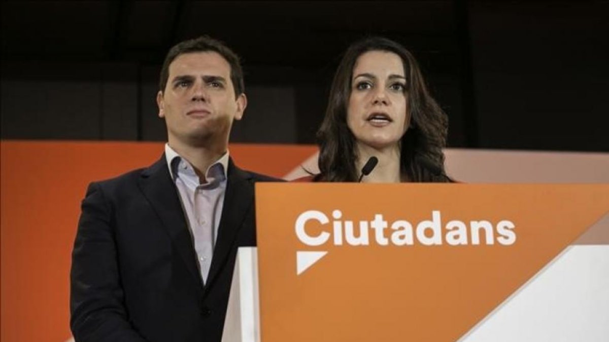 Los líderes de Ciudadanos, Albert Rivera e Inés Arrimadas.