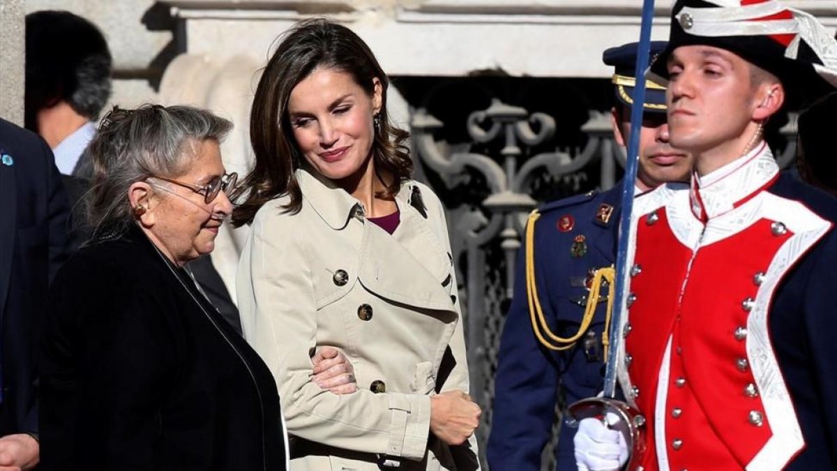Letizia y la primera dama de Israel Nechama Rivlin, durante el encuentro en el Palacio Real.