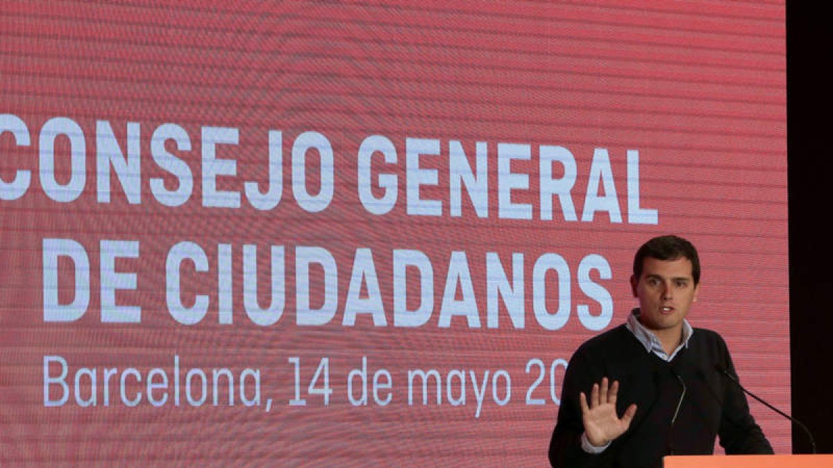 Rivera intervino en el Consejo General de su partido. ALBERTO ESTÉVEZ