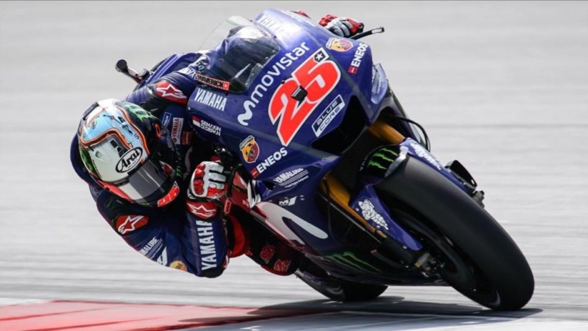 Maverick Viñales (Yamaha) ha logrado ser el más veloz hoy en el segundo día de entrenamientos en Sepang (Malasia).