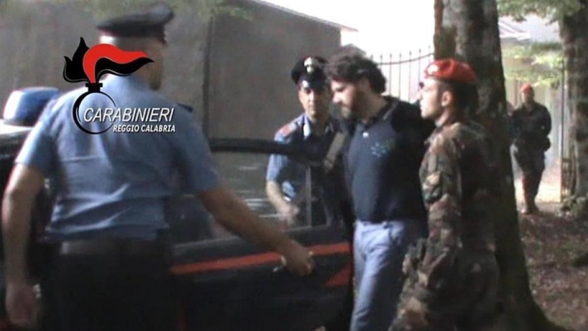 Detención el pasado año del jefe de la Ndrangheta, Ernesto Fazzalari, en Calabria.