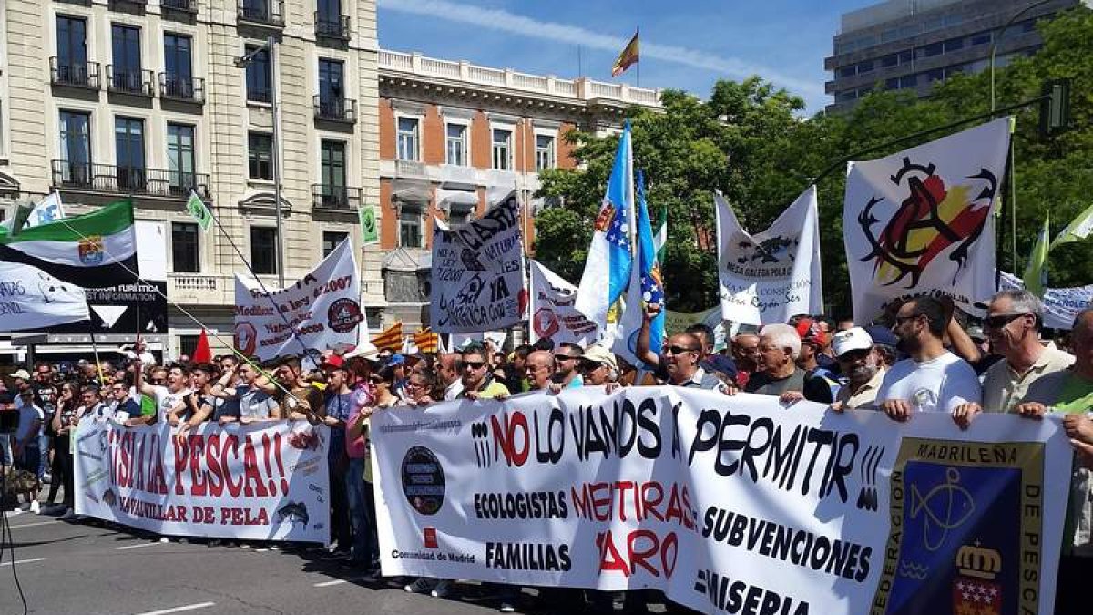 Imagen de los miles de manifestantes que se dieron cita en la madrileña Plaza de Colón. P. V.