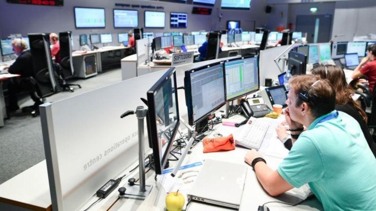 Instalaciones de la Agencia Espacial Europea (ESA) en Darmstadt, desde donde se controla la misión ExoMars.