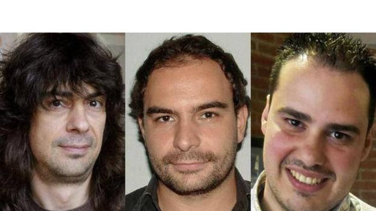 El fotoperiodista leonés López, Antonio Pampliega y Ángel Sastre, que han sido liberados hoy