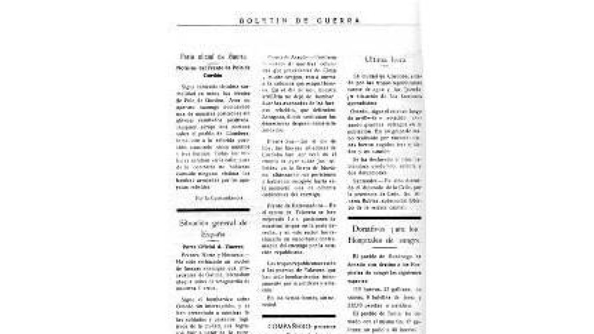 El boletín se tiraba en 1936 en la imprenta Audelita, en Busdongo